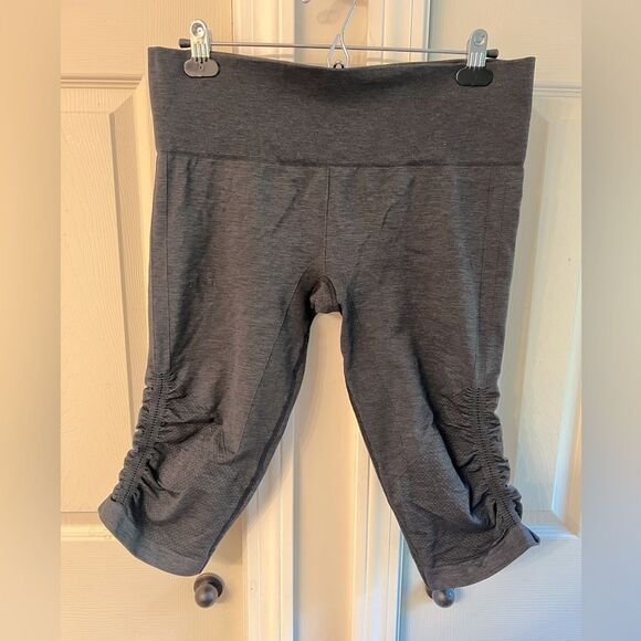 Lululemon Ruched Capri Leggings – Dark Gray, Approx. Size 8 - Picture 1 of 6